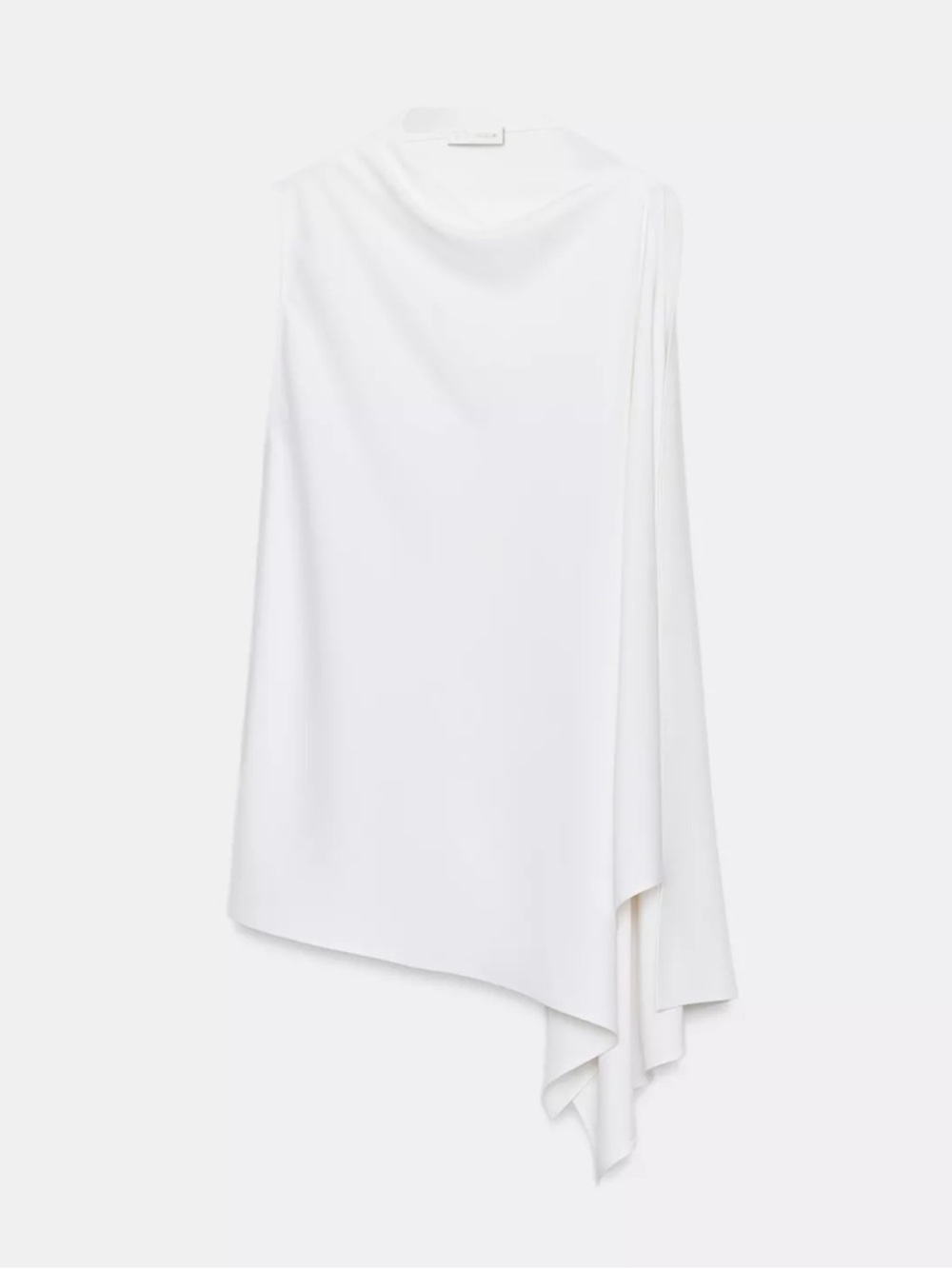 Zara ZW Collection Asymmetric Cape Top - Ecru